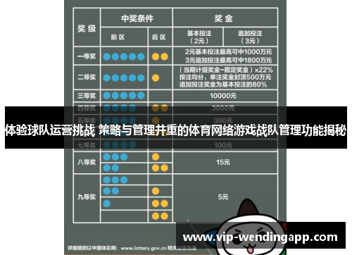 体验球队运营挑战 策略与管理并重的体育网络游戏战队管理功能揭秘